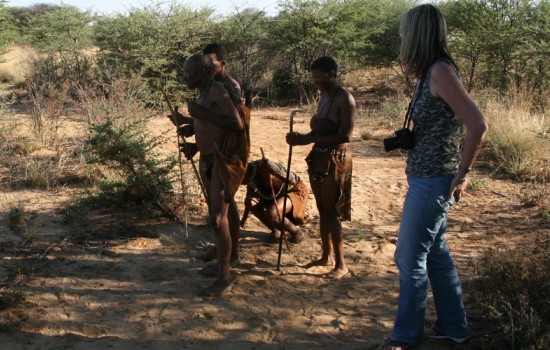 Bushmen in the Namibian Kalahari
